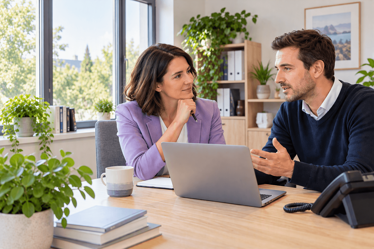 OfficeConnect Cloud-Telefonanlage für Unternehmen – Beratungsgespräch zu moderner Business-Telefonie und digitaler Kommunikation